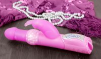 Vista previa: Vibrador de cuentas de silicona con clítoris Vibro Bunny