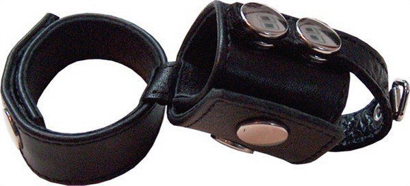 Cockstrap negro con soporte para testículos Cockstrap negro con soporte para testículos