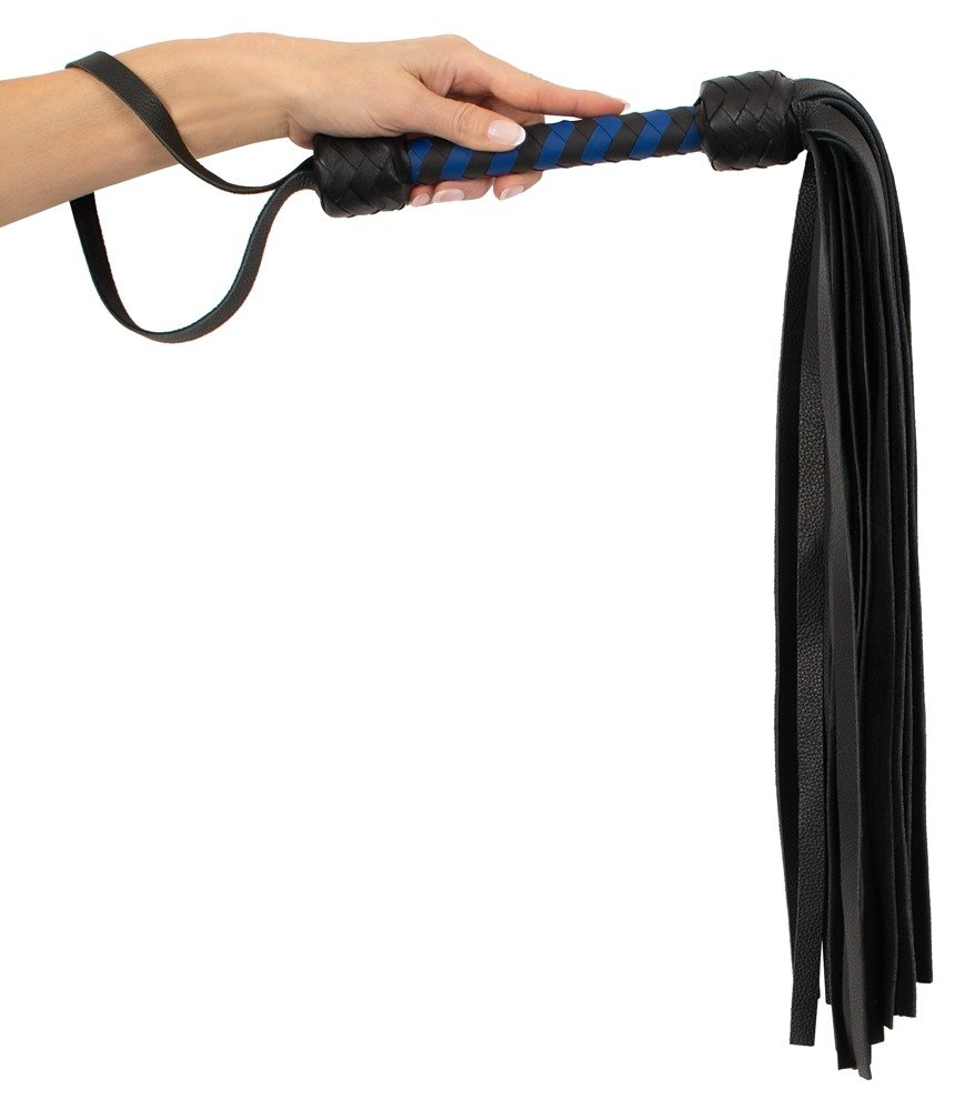 Flogger de cuero negro/royal Flogger de cuero negro/royal