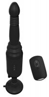 Vista previa: Analvibrator Ass Thruster schwarz mit Saugfuß und Fernbedienung
