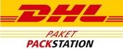 Estación de embalaje con el logotipo de DHL