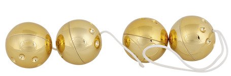 Bolas de amor con baño de oro de 24 quilates Bolas de amor con baño de oro de 24 quilates