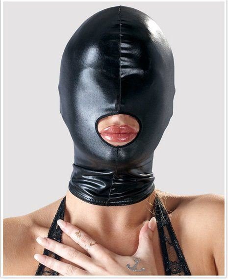 Máscara de cabeza Wetlook en negro Máscara de cabeza Wetlook en negro