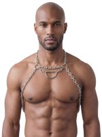 Vista previa: Svenjoyment Herren Metall-Harness silberfarben – Vorderansicht