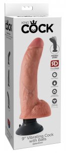 9"" Polla vibradora con bolas
