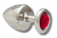 Vista previa: Buttplug 40 mm aus Edelstahl mit Kristall für geübte Nutzer