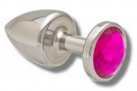 Vista previa: Buttplug aus Edelstahl mit Kristall 30mm vers. Farben