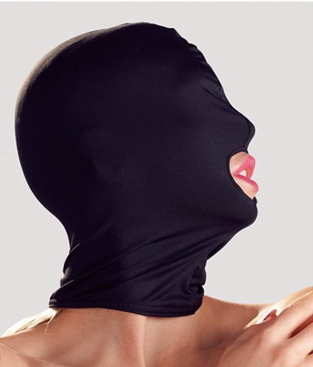  Elastische Kopfmaske in Schwarz