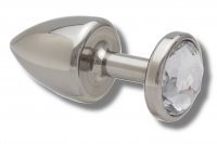 Vista previa: Buttplug aus Edelstahl mit Kristall 30mm vers. Farben