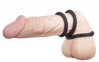 Vista previa: 3 anillos para el pene con estructura de ranura 2,6, 3,0 y 3,5 cm