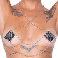 Vista previa: Pezonera de plata con collar
