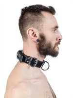 Vista previa: Halsfessel 4 D-Rings Black