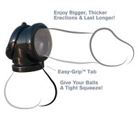 Vista previa: Rock Hard Hoden Dehner aus schwarzem TPR