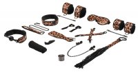 Leopard Wild Passion - Set de bondage con estampado de leopardo y flogger