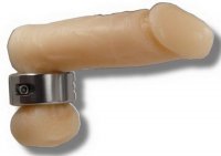 Vista previa: Ein Edelstahl Ballstretcher mit 35 mm Höhe und 620 g Gewicht auf einem weißen Hintergrund.