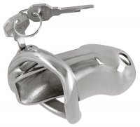 Vista previa: Cock Cage II Edelstahl-Peniskäfig – schräge Produktansicht