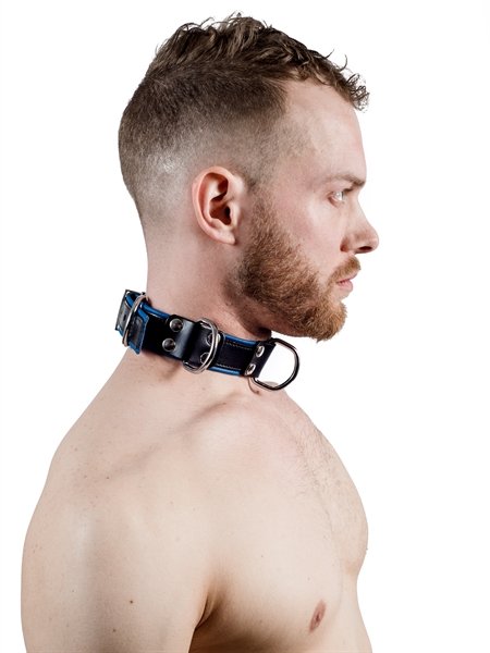 Puño de cuello 4 anillos en D Azul