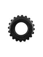 Vista previa: Oxballs PLUSHY Penisring Black Mica – Vorderansicht