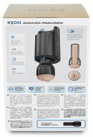 Vista previa: Keon Masturbator – Verpackungsseite mit Funktionsübersicht