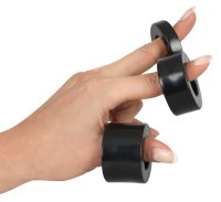 Vista previa: Schwarzes Hodenring-Set in Produktansicht