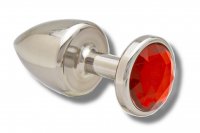 Vista previa: Buttplug aus Edelstahl mit Kristall 30mm vers. Farben