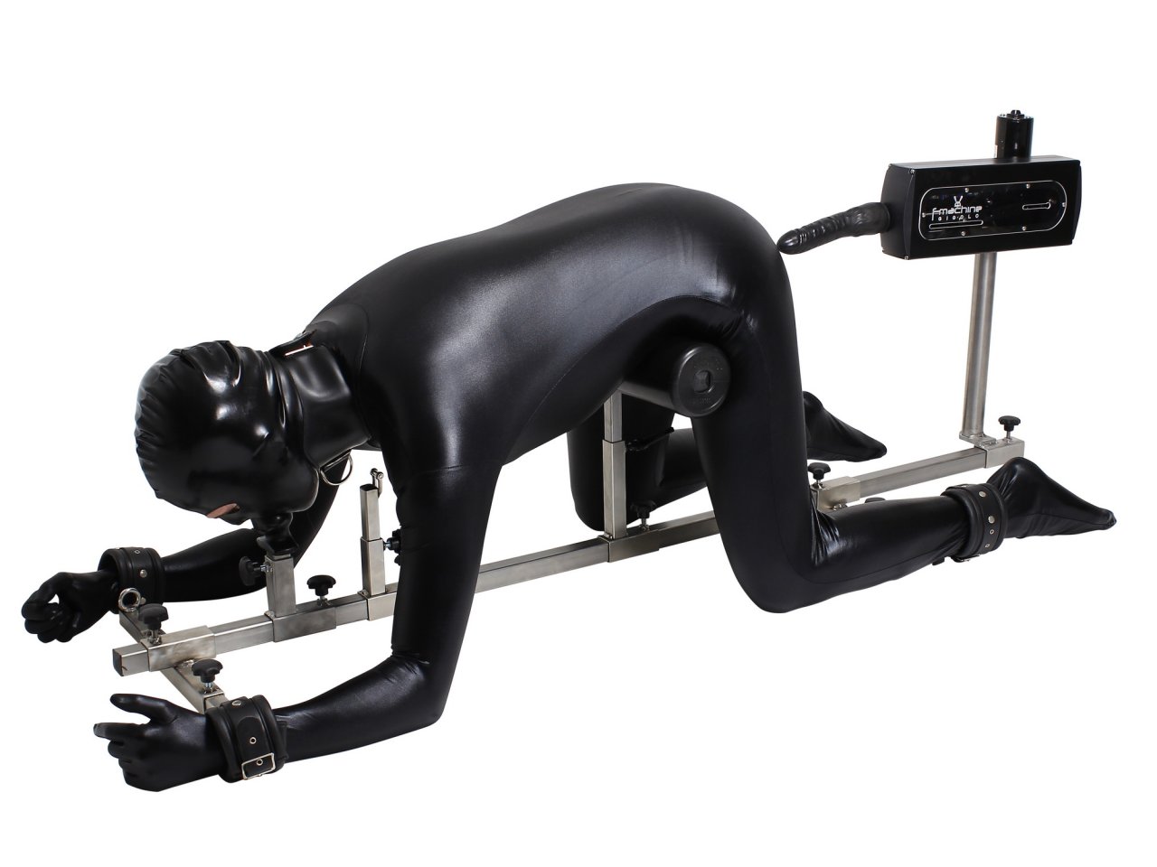 Juego de picota de suelo BDSM de acero inoxidable con fucking machine Juego de picota de suelo BDSM de acero inoxidable con fucking machine