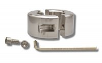 Vista previa: Ein Edelstahl Ballstretcher mit 35 mm Höhe und 620 g Gewicht auf einem weißen Hintergrund.