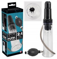 bomba para el pene 2 en 1 y masturbator para el máximo placer Vibrating Multi Pump & Masturb