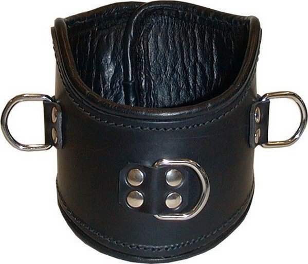 Collar de posicionamiento de cuero con anillos en D Collar de posicionamiento de cuero con anillos en D