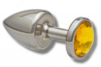 Vista previa: Buttplug aus Edelstahl mit Kristall 30mm vers. Farben