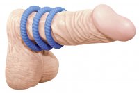 Vista previa: 3 anillos para el pene con estructura de ranura 2,6, 3,0 y 3,5 cm