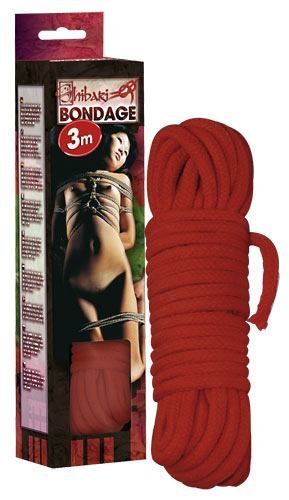 Cuerda roja para juegos de bondage con cosquilleo