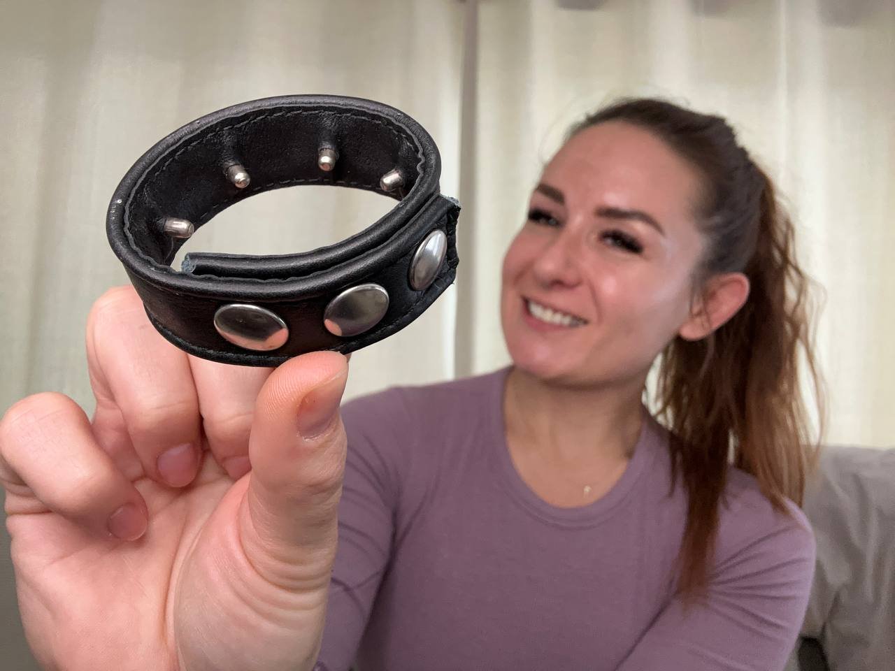 Penis loop with print - Comprar Cockstrap con pasadores de metal