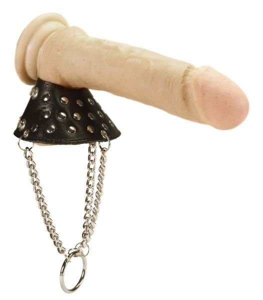 Paracaídas testicular con espinas - BDSM cuero