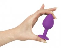 Vista previa:  Lilafarbener Analplug mit Schmuckstein 