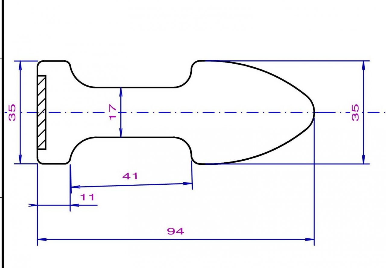 Slim plug anal 35 mm con y sin piedra Slim plug anal 35 mm con y sin piedra