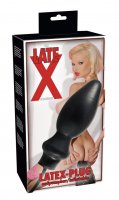 Vista previa: Hinchable plug anal de látex negro