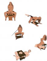 Vista previa: Sexhocker mit Zubehör BDSM Möbel