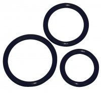 Vista previa: Negro cockring Trío -Ø 5 cm, 4,2 cm y 3,2 cm