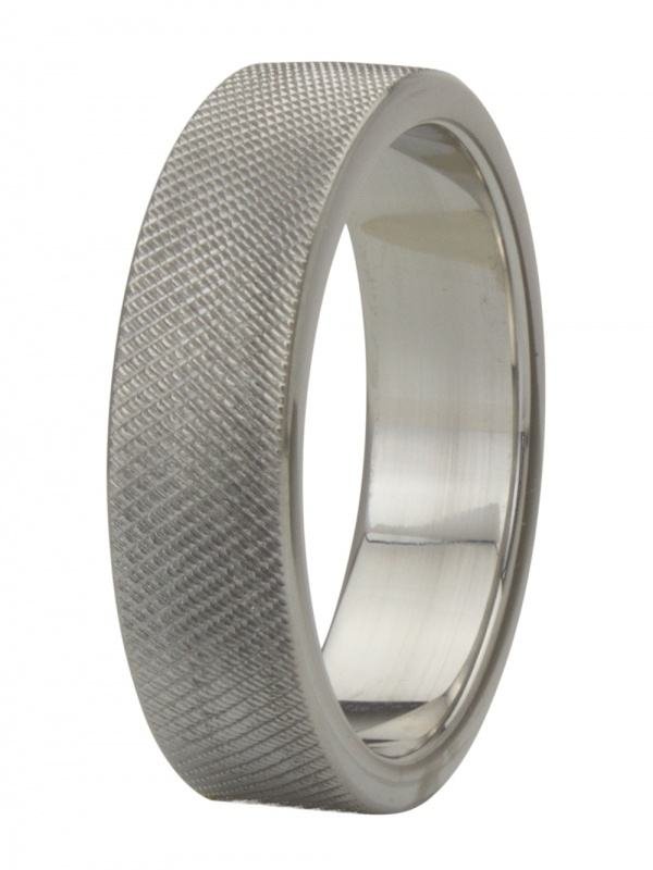 Anillo de pene de acero inoxidable estriado para más resistencia Anillo de pene de acero inoxidable estriado para más resistencia