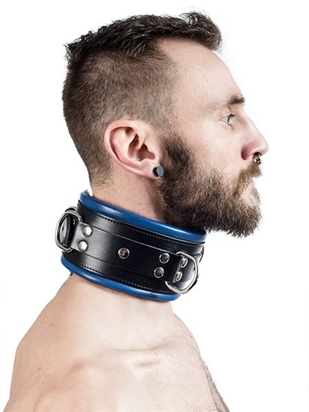Collar de esclavo con relleno azul Collar de esclavo con relleno azul
