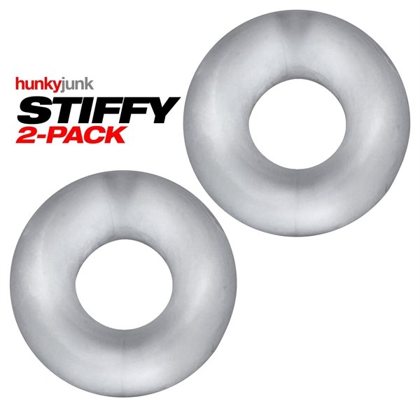 STIFFY Paquete de 2 anillos de gallo de toro - Clear Ice STIFFY Paquete de 2 anillos de gallo de toro - Clear Ice